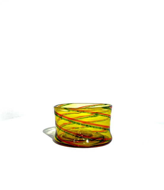 Fritz Glass Regular Salt - Yellow, Red, and Dark Green