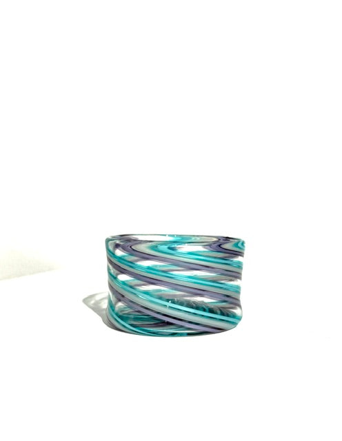 Fritz Glass Regular Salt - Clear, Teal, White and Purple