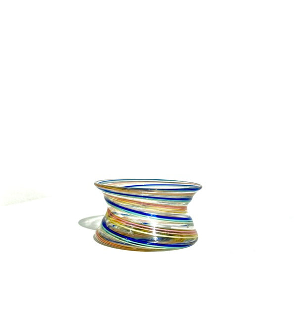 Fritz Glass Regular Salt - Clear, Peach, Teal, Pink and Dark Blue