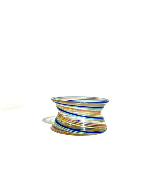 Fritz Glass Regular Salt - Clear, Peach, Teal, Pink and Dark Blue