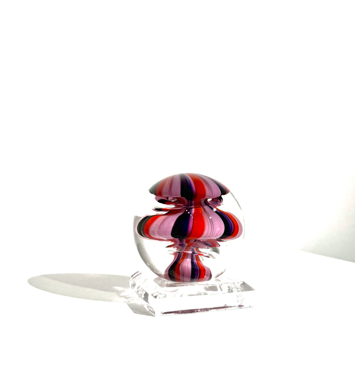 Fritz Glass Signature Crown Marble - Pink, Red, and Purple