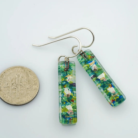 MOMO Glassworks Nenuphar Bar Earrings - Medium