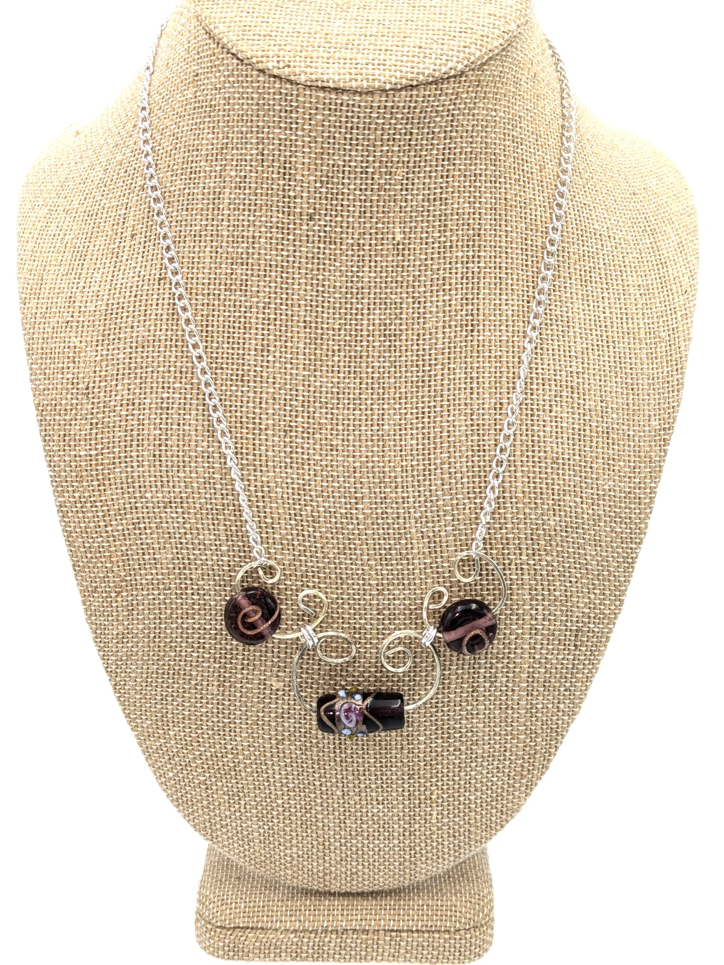 Plum Trio Statement Necklace