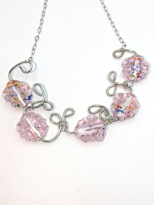 Pretty in Pink Statement Necklace