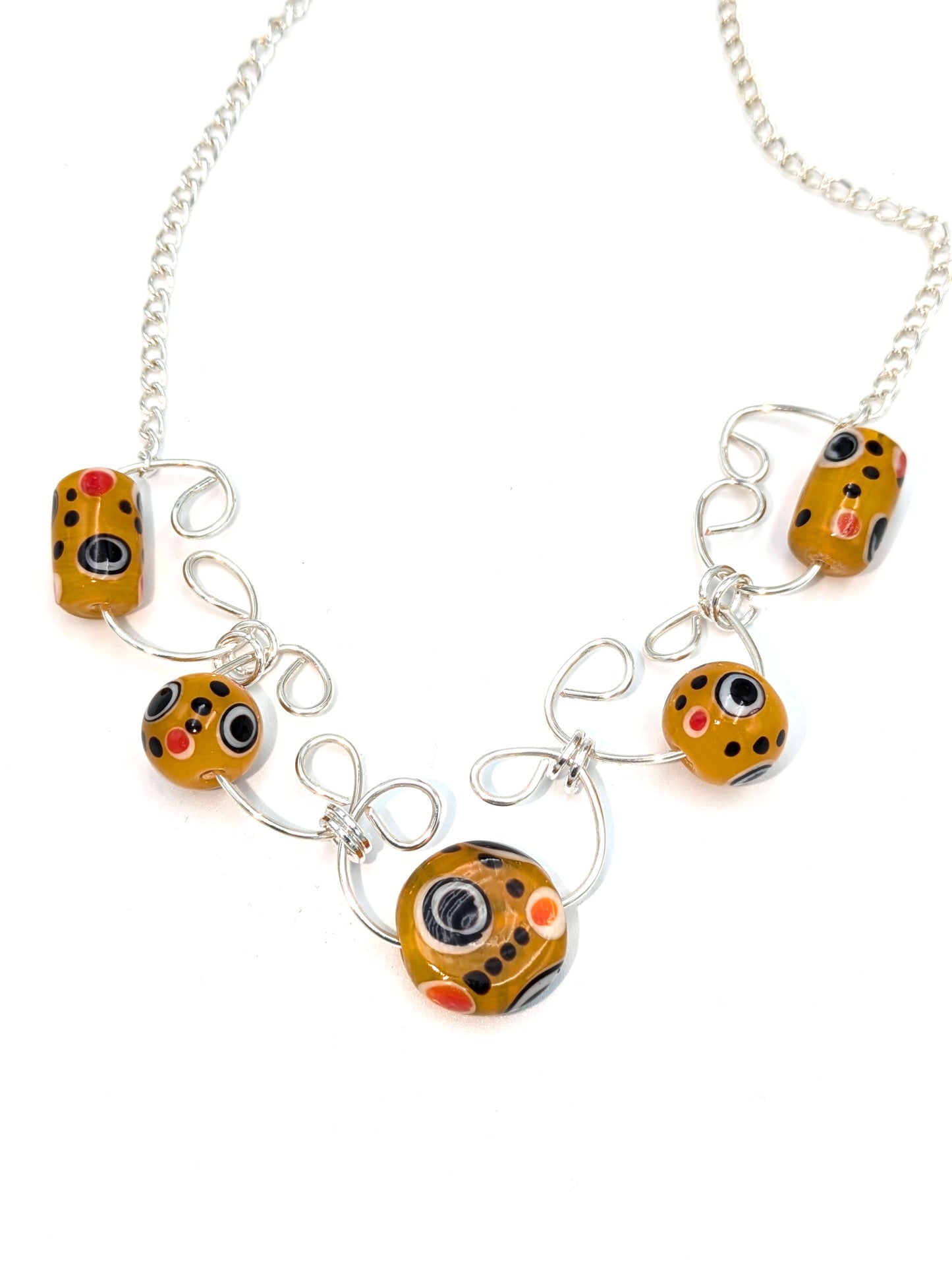 Honey Quintet Statement Necklace