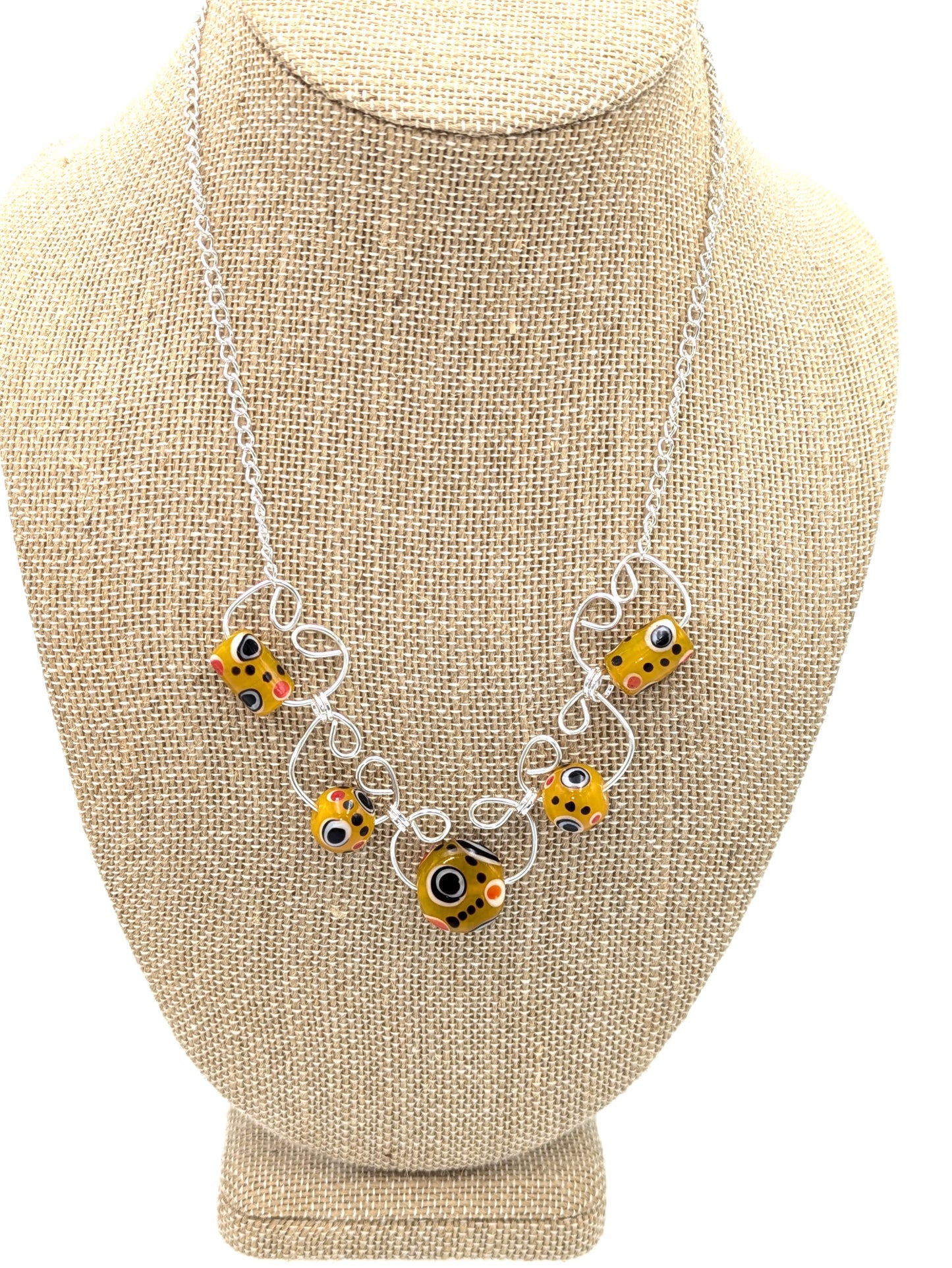 Honey Quintet Statement Necklace