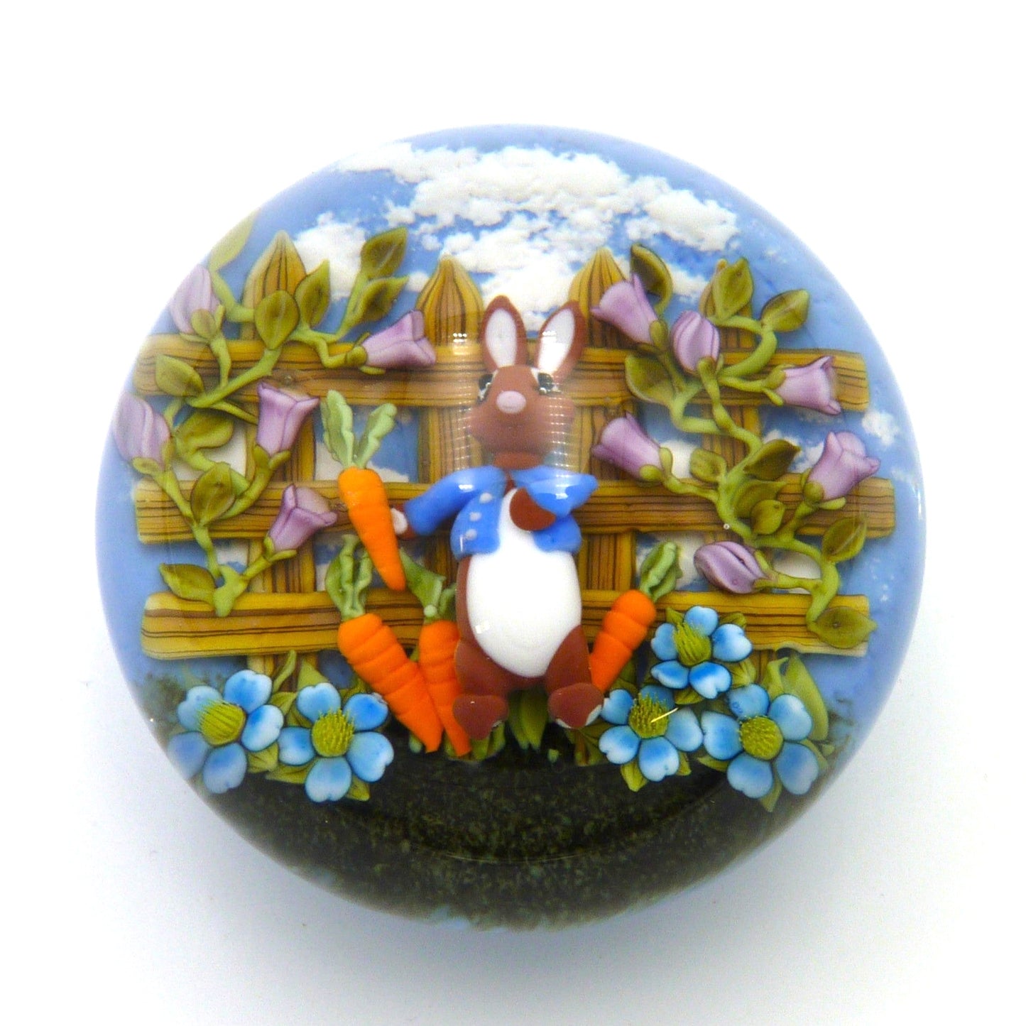 Large Rabbit Paperweight Blue