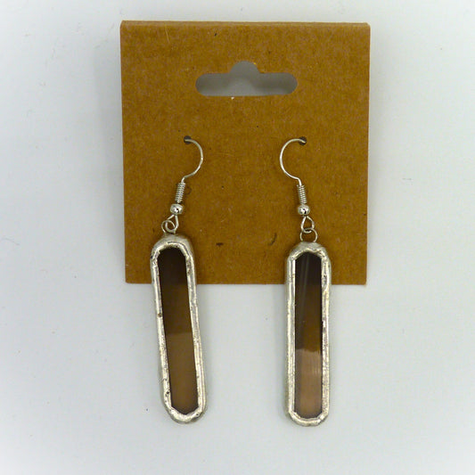 Padula Earrings Long Oval Tan