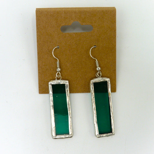 Padula Earrings Rectangle Green