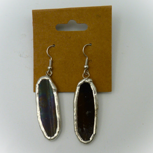 Padula Earrings Long Oval Brown