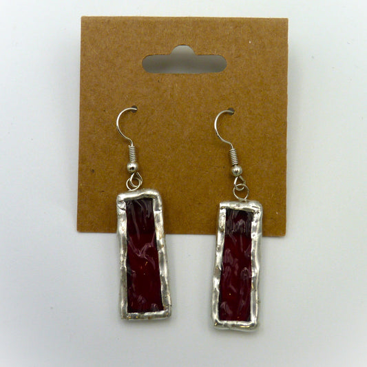 Padula Earrings Rectangle Red