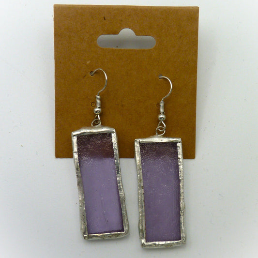 Padula Earrings Long Rectangle Purple