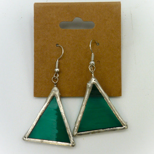 Padula Earrings Triangle Emerald