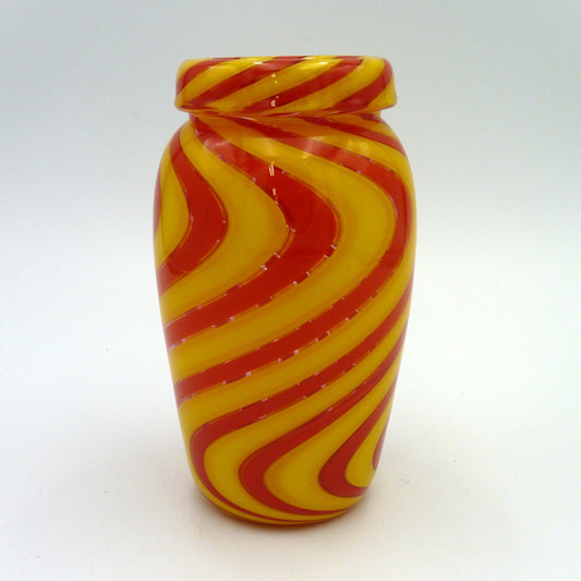 Lipped Vase Red and Yellow