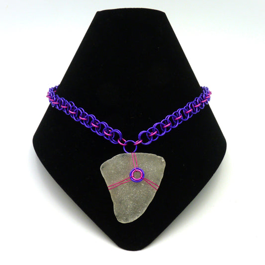 Chainmail Necklace Purple/Pink