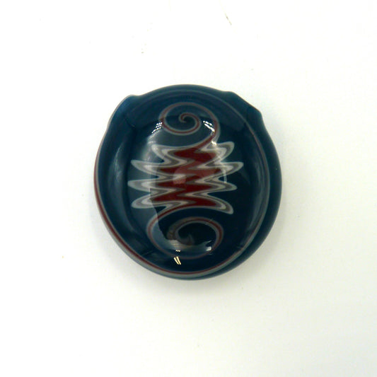 Spiral Disk Pendant Blue/White/Red