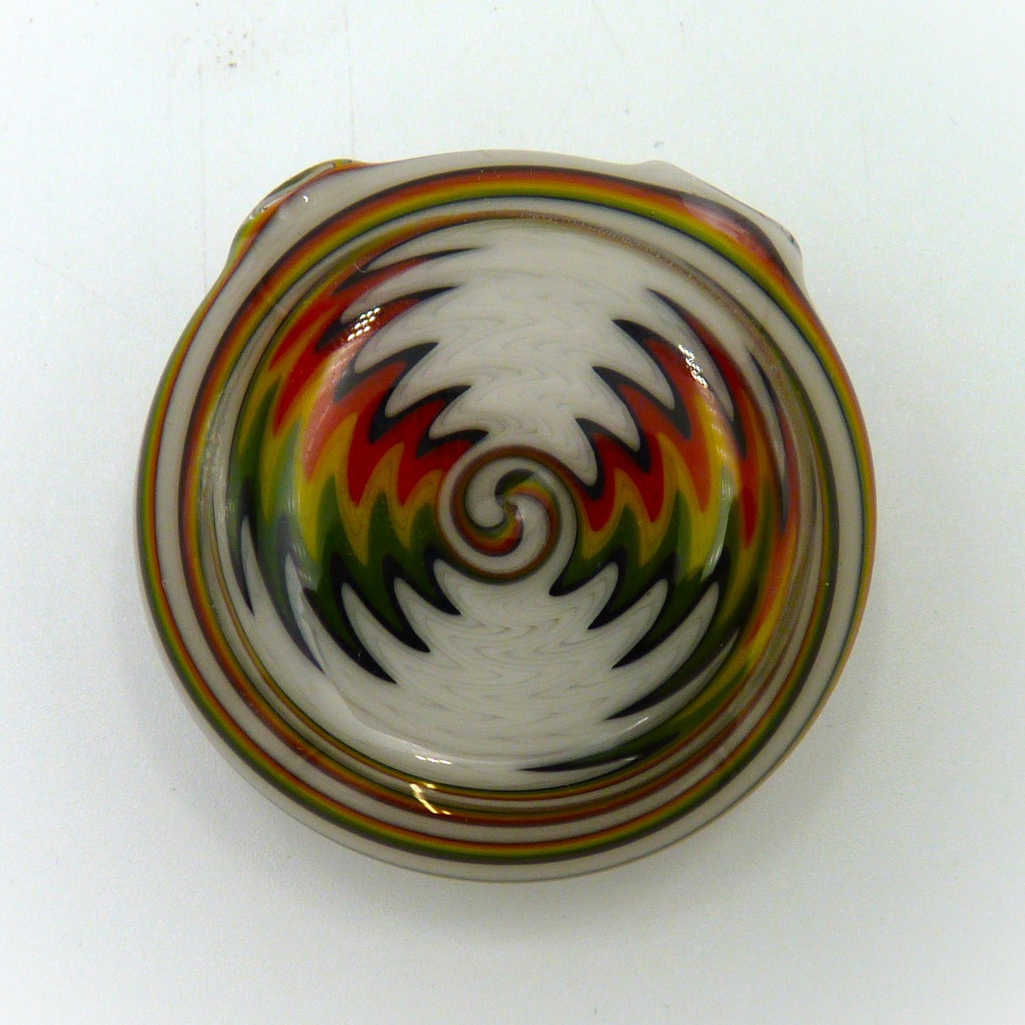 Spiral Disk Pendant Multi Colored