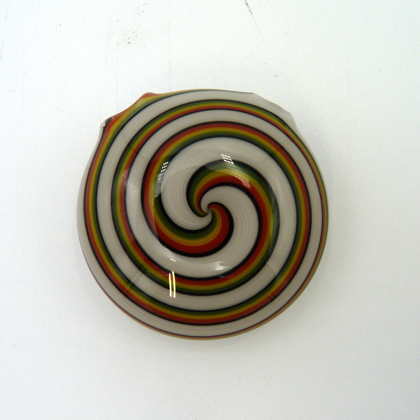 Spiral Disk Pendant Multi Colored