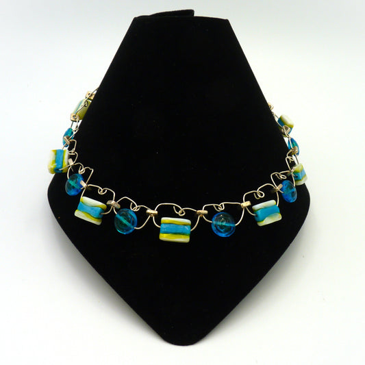 Dale Pilling Necklace Yellow/White/Blue