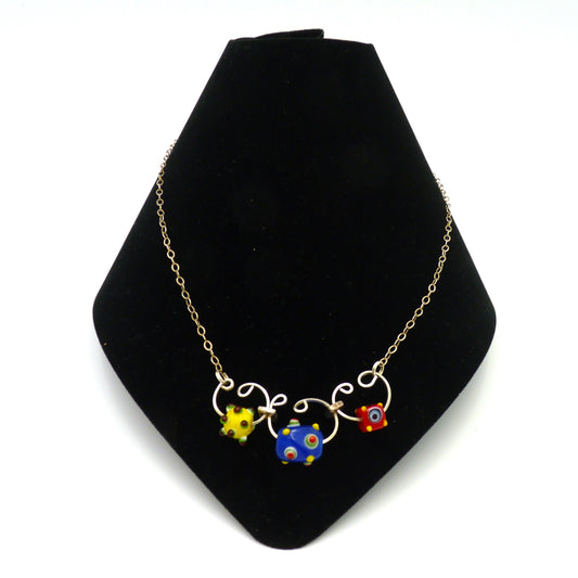 Dale Pilling Necklace Yellow/Blue/Red