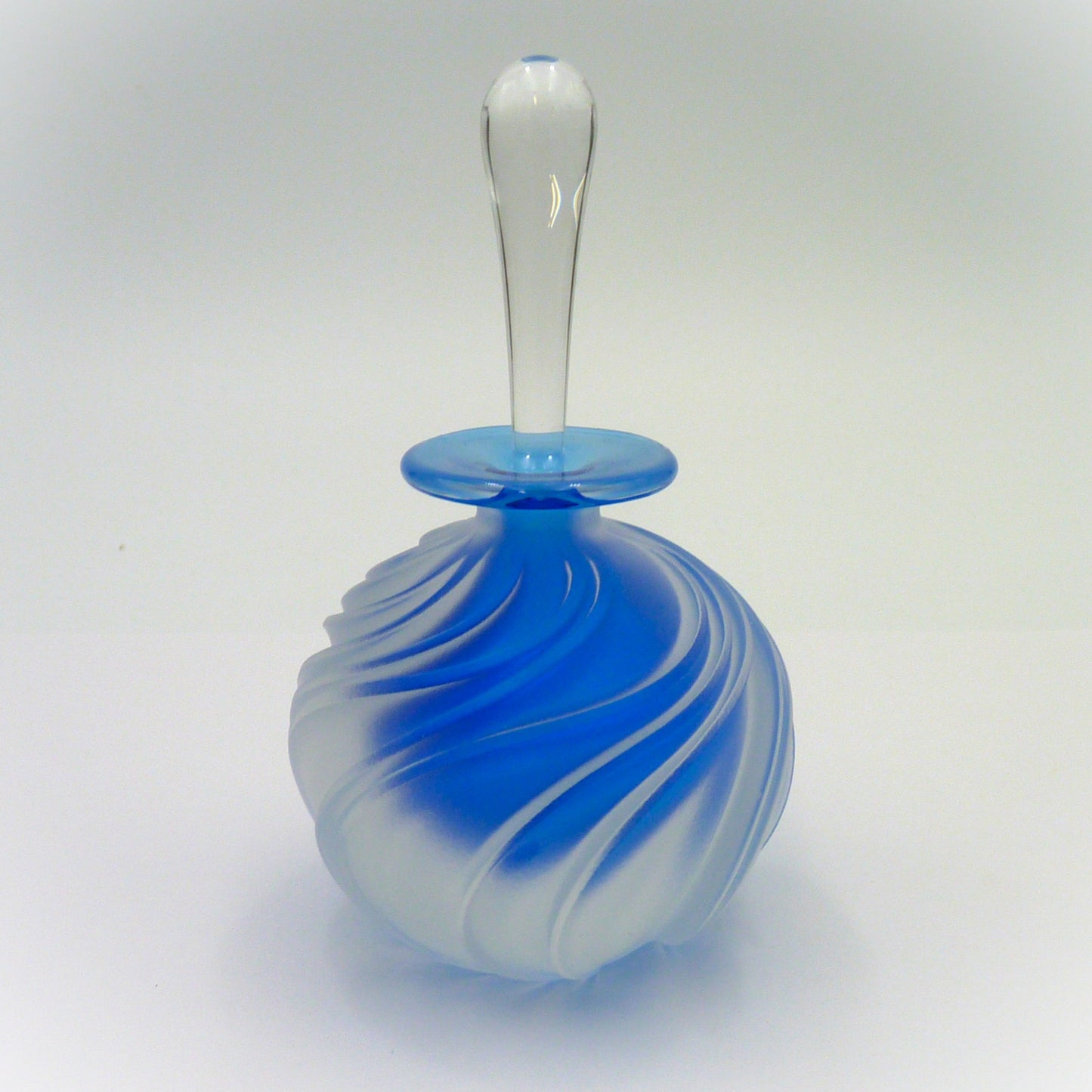 Perfume Bottle Blue Swirl