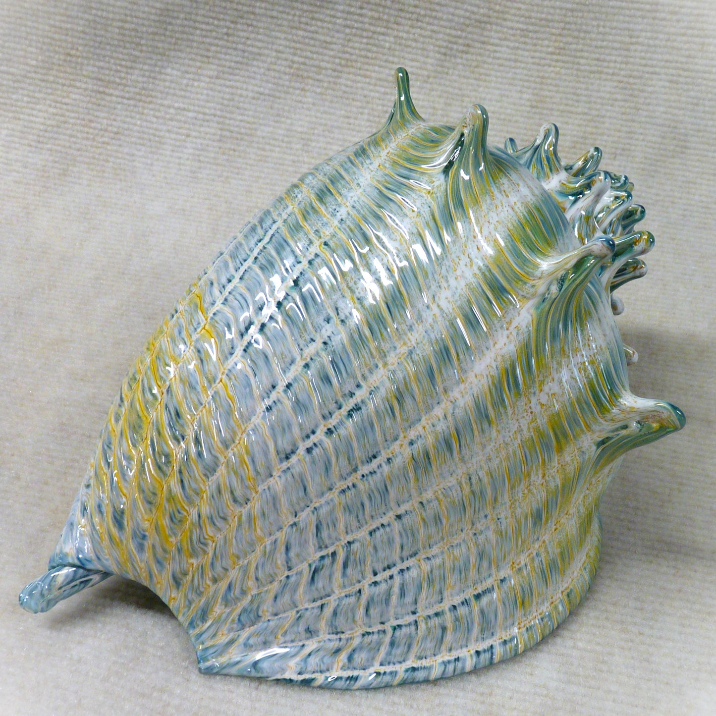 Optic Conch Green -Silkwood Glass-