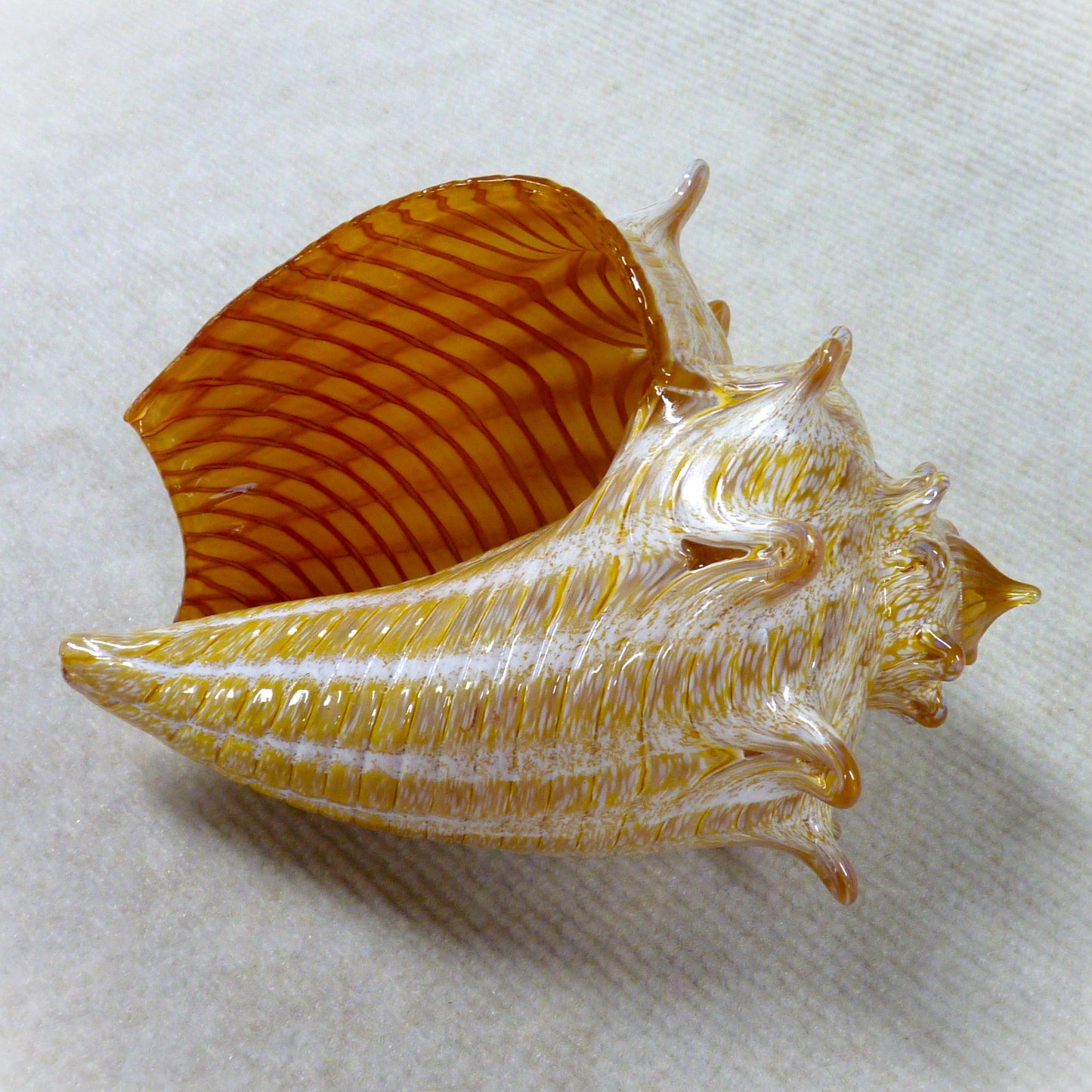 Optic Conch Pink/Gold Small -Silkwood Glass-