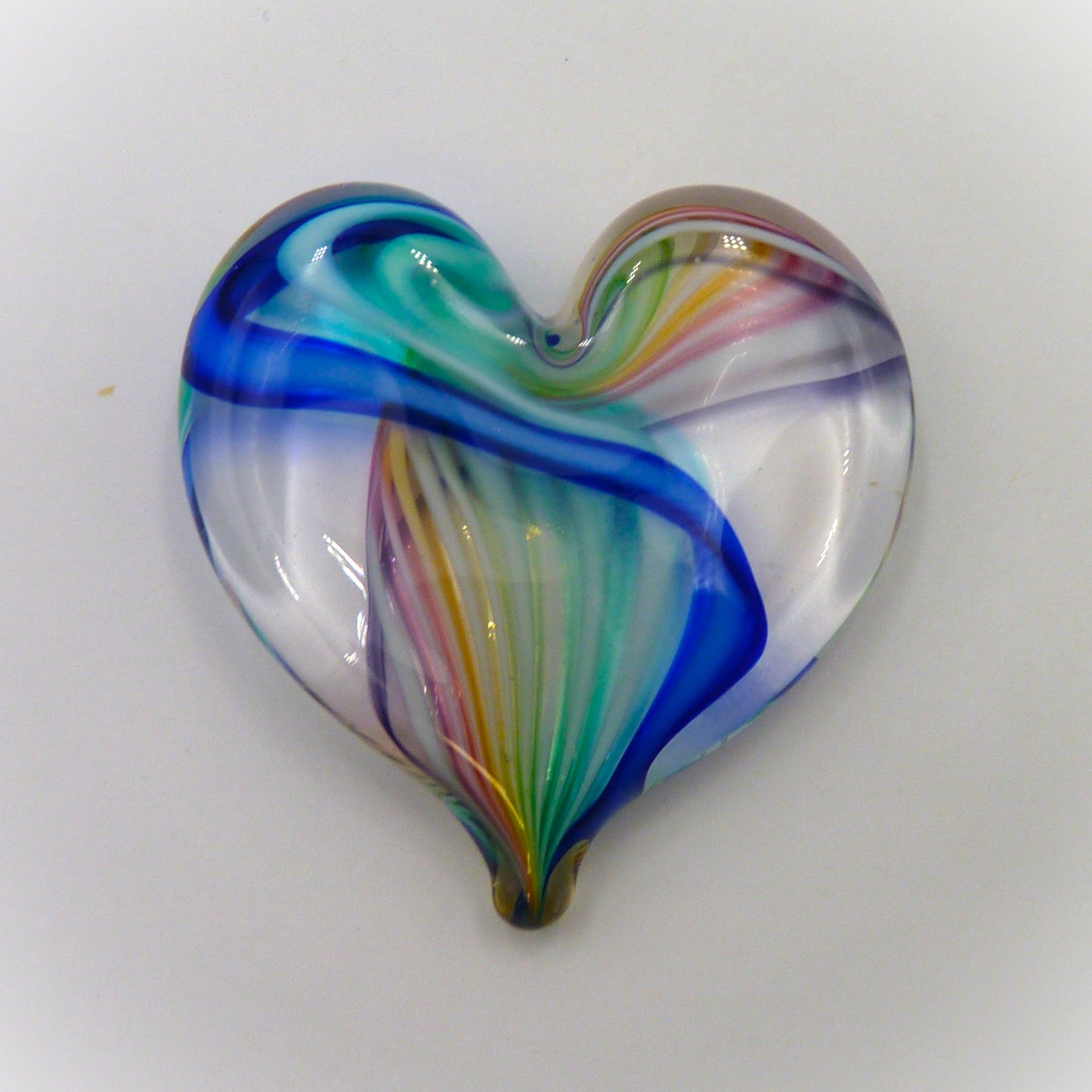 Fritz Heart Small Multi Colored Swirl