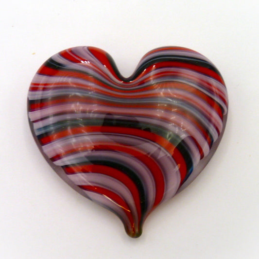 Fritz Heart Large Red/Green Swirl