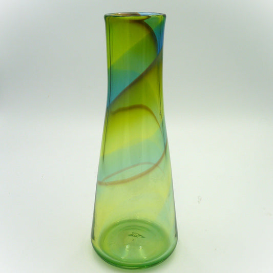 Jewel Vase Green/Blue Swirl