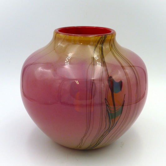 Lily Vase Red Round