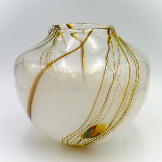 Lily Vase White Round
