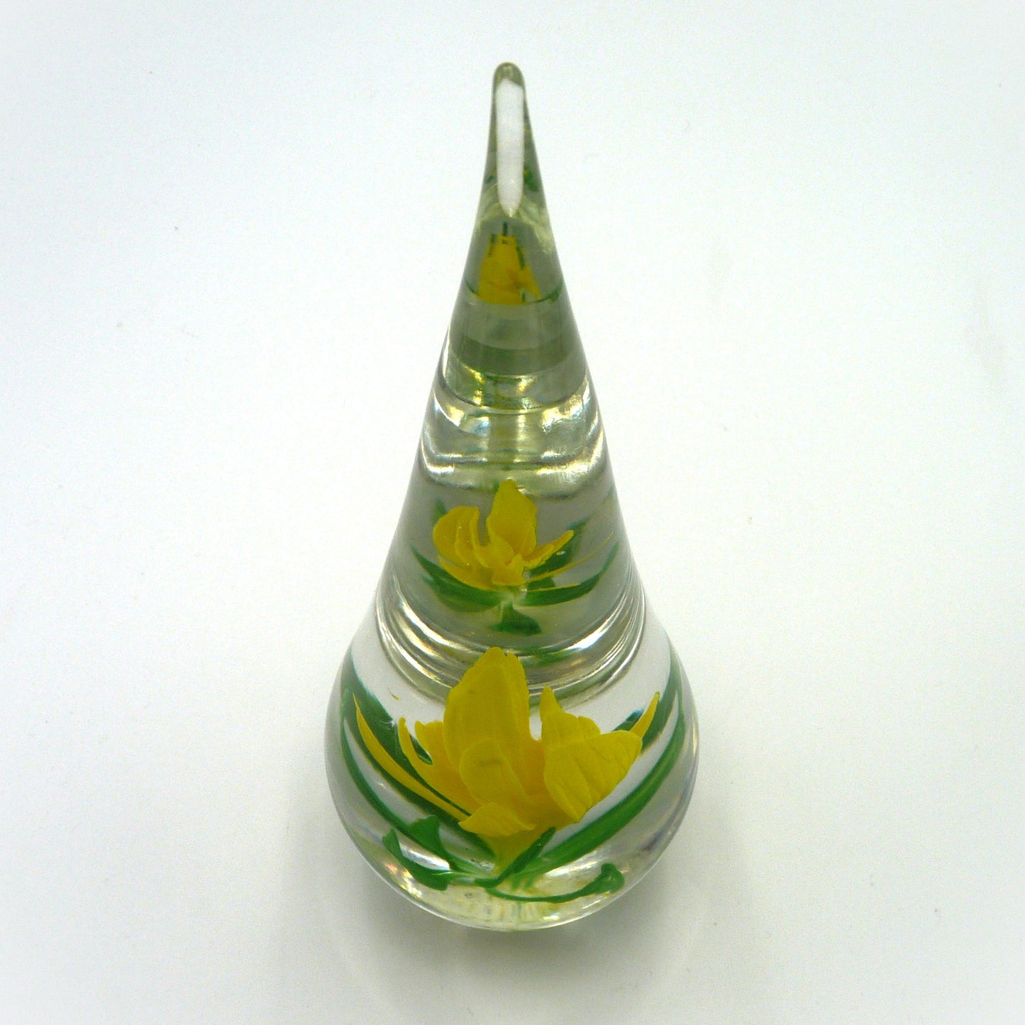 Triple Rose Paperweight Yellow #1