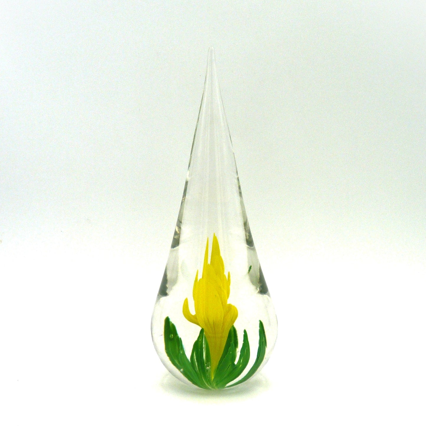 Triple Rose Paperweight Yellow #1