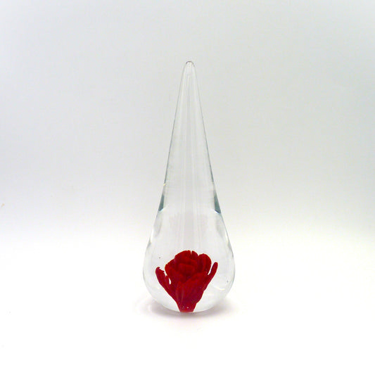 Triple Rose Paperweight Garnet #7