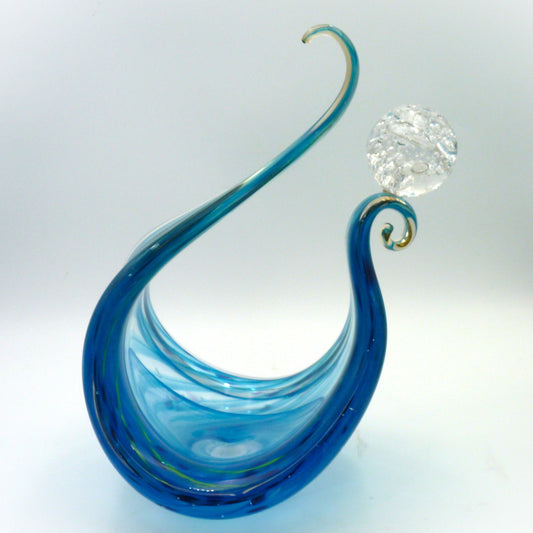 Aqua Flow Sculpture Blue