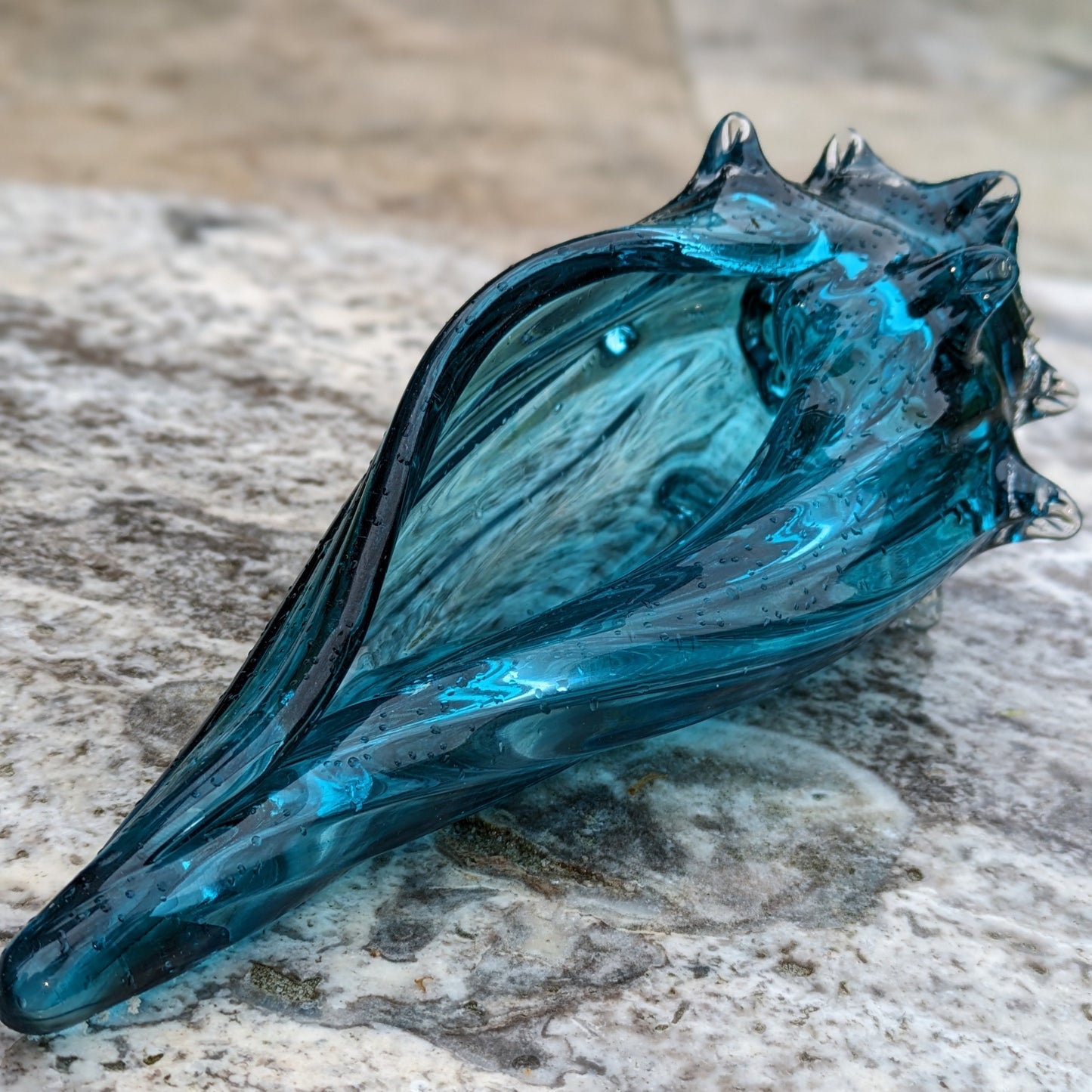 Large Sea Shell by Peter Waechter SGM Glassblower