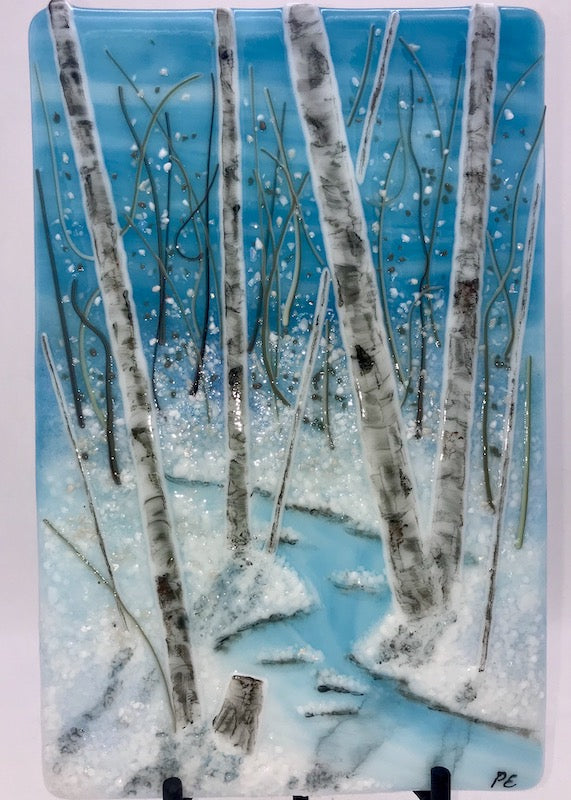 Painting With Frit: Winter Wonderland