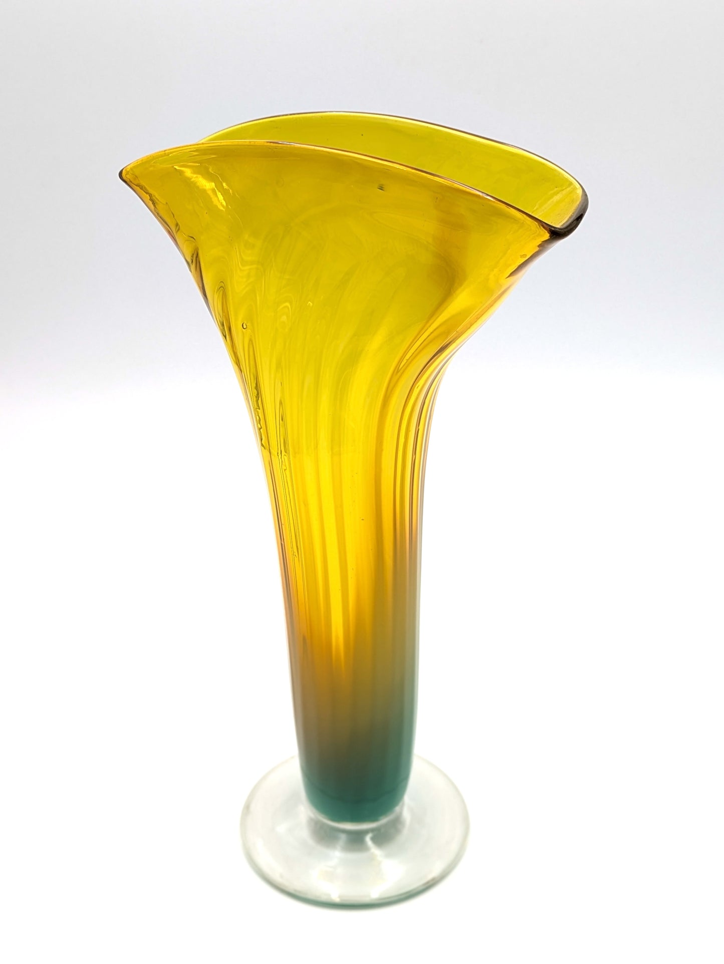 Handblown Glass Trumpet Vase