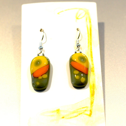 Zander Earring Avocado and Yellow