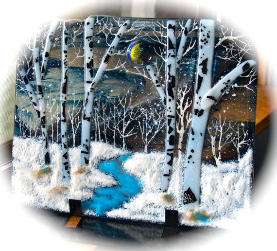 Painting With Frit: Winter Wonderland