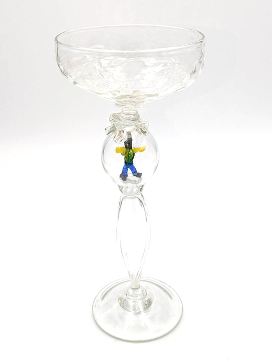 Handblown Glass "Boy in Bubble" Goblet by Michael Magyar