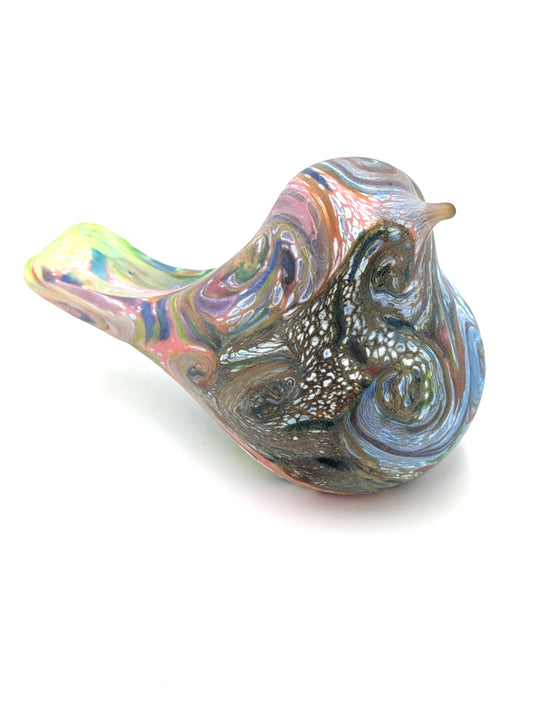 Handblown Glass Starry Bird by Belleau