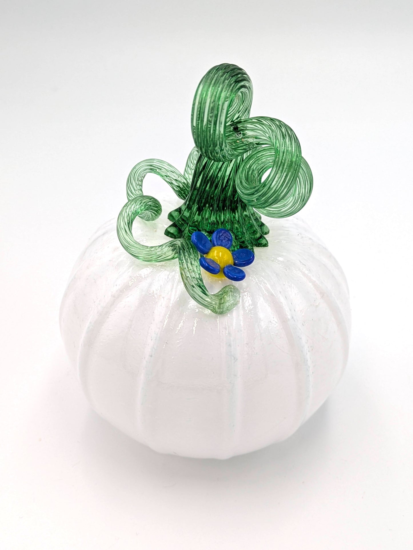 X-Small Handblown Glass Flower Pumpkin by Belleau