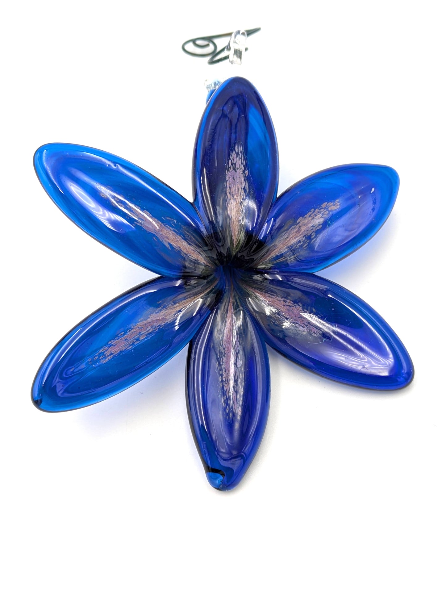 Handblown Glass Flower Ornament / Suncatcher by Belleau