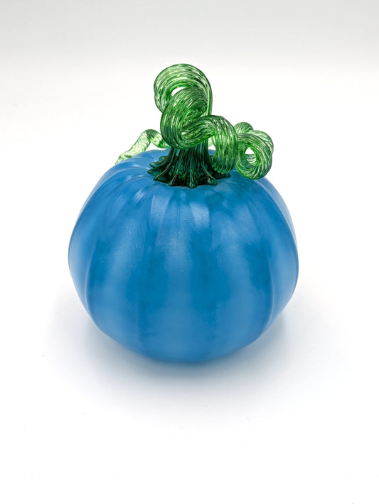 Small Handblown Opaque Glass Pumpkin by Belleau