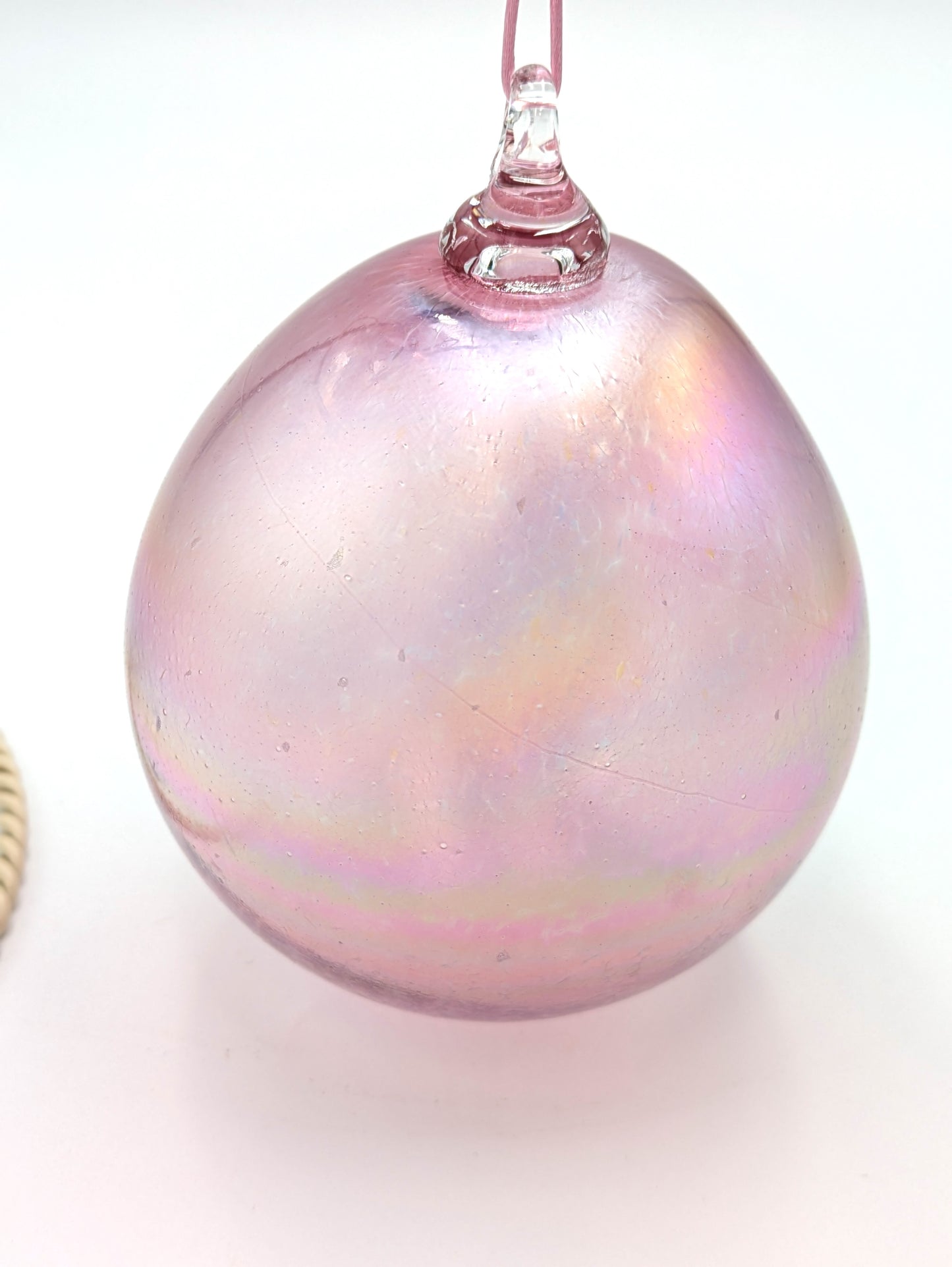 Handblown Iridescent Glass Christmas Tree Ornament by Belleau