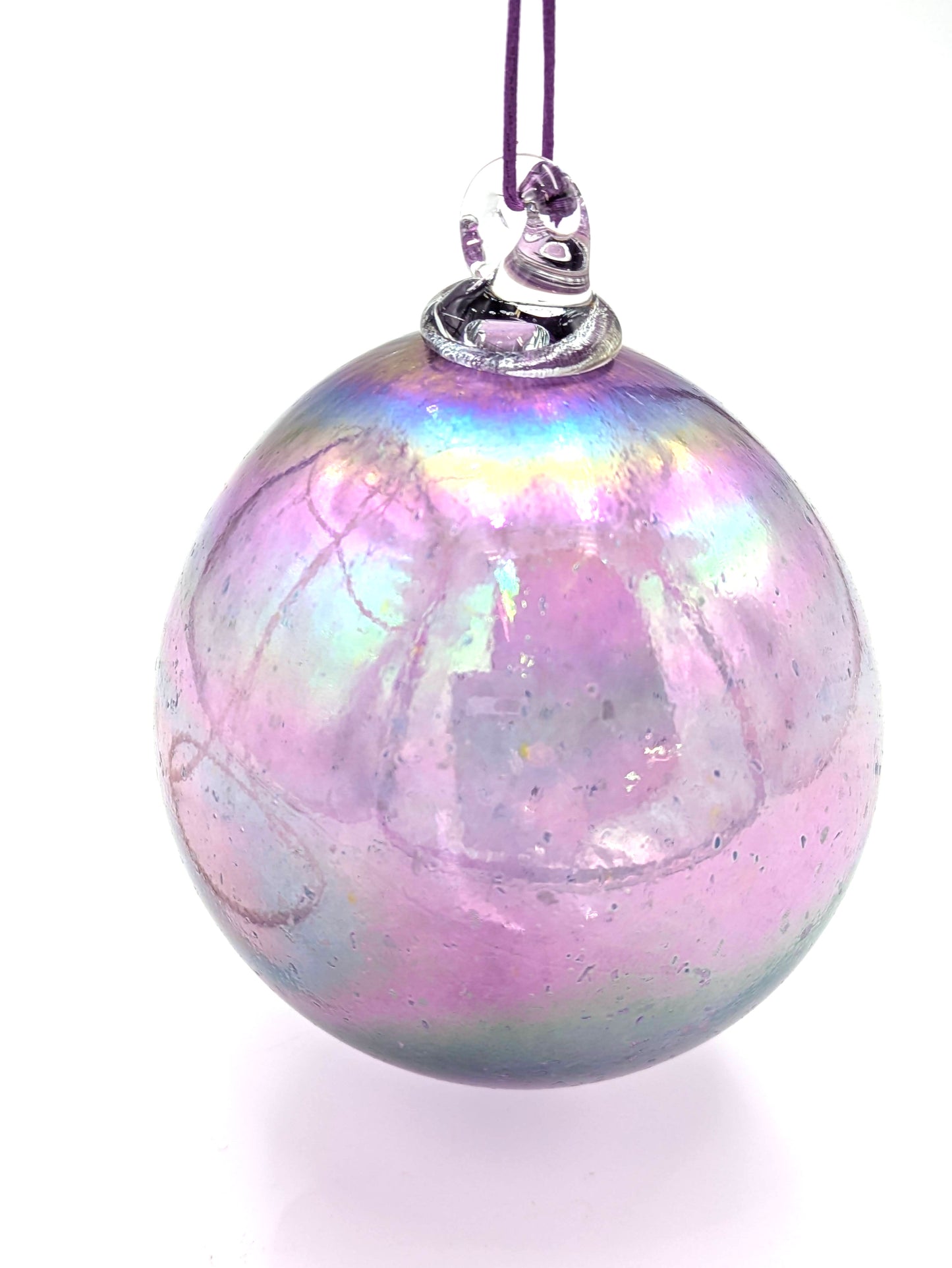 Handblown Iridescent Glass Christmas Tree Ornament by Belleau