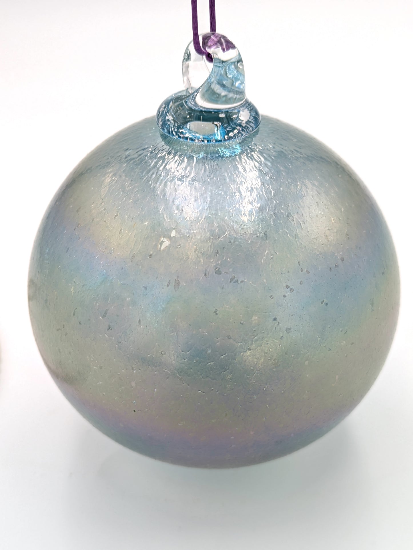 Handblown Iridescent Glass Christmas Tree Ornament by Belleau