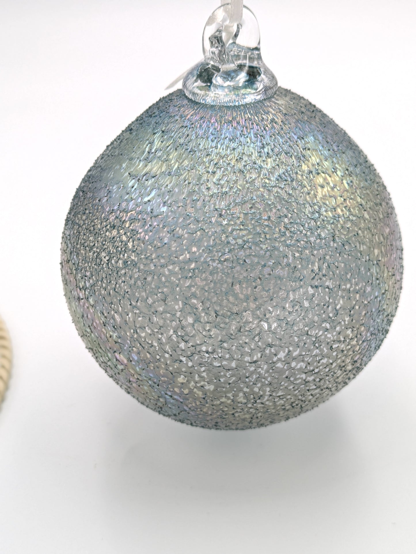 Handblown Iridescent Glass Christmas Tree Ornament by Belleau